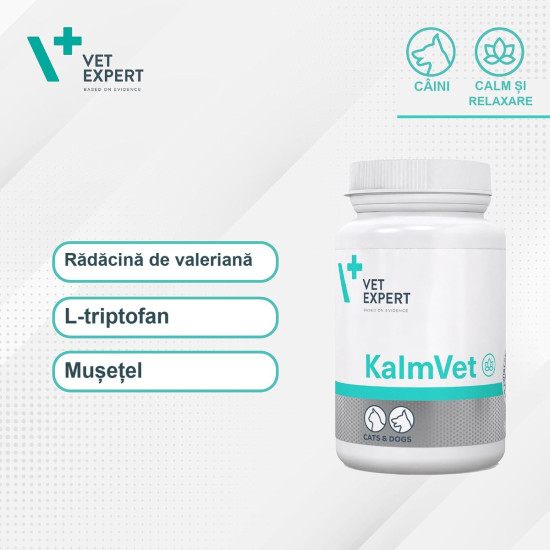 Kalmvet Twist Off Vet Expert – Supliment pentru Calmarea Stresului și Anxietății la Câini și Pisici – 60 Capsule